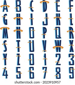 Cartoon font, Letters and numbers, alphabet