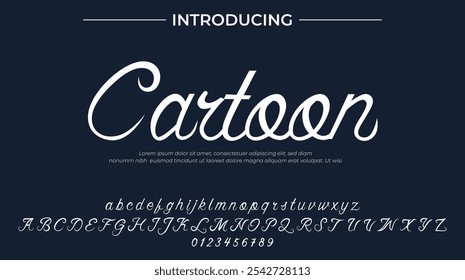 Cartoon Font Stylish brush painted an uppercase vector letters, alphabet, typeface