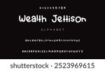 Cartoon font Vector of modern abstract alphabet.