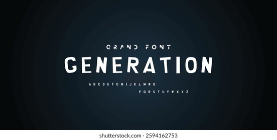 Cartoon font Vector of modern abstract alphabet