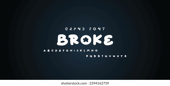 Cartoon font Vector of modern abstract alphabet