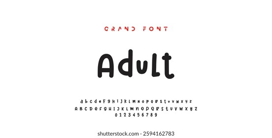 Cartoon font Vector of modern abstract alphabet
