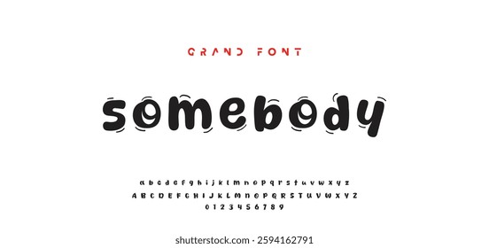 Cartoon font Vector of modern abstract alphabet