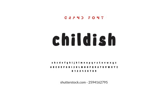 Cartoon font Vector of modern abstract alphabet