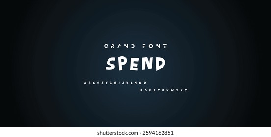 Cartoon font Vector of modern abstract alphabet