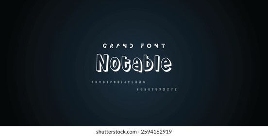 Cartoon font Vector of modern abstract alphabet