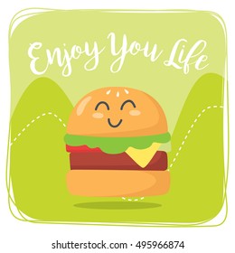 Cartoon food card template