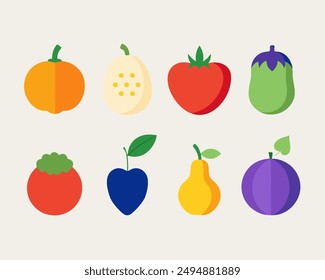 Cartoon food and drink vector set, collection isolated on white. Food and meal clipart illustration. Collage of grocery food icons. Healthy eating fruits, vegetables, drinks, meat. Supermarket list.