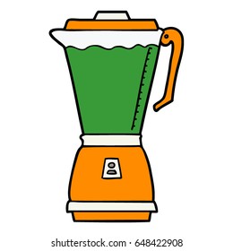 cartoon food processor