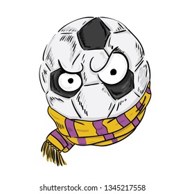 Cartoon Football Ball Illustration