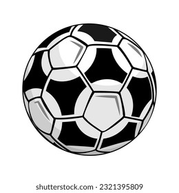 Cartoon football ball soccer. Vector template on transparent background