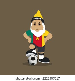 Cartoon Football championship flag Cameroon