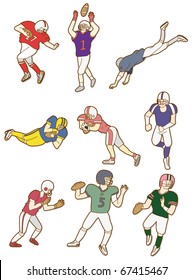 cartoon football player icon