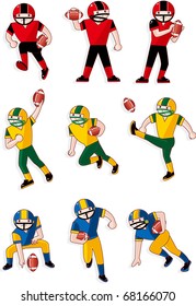 cartoon football player icon