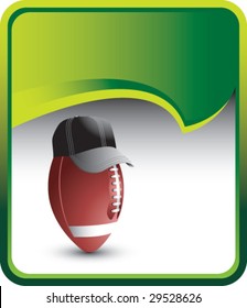 cartoon football referee with green rip curl background