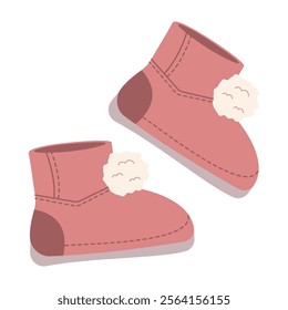 Cartoon footwear. Boots, heels, Chelsea, and winter boots flat vector illustration. Fall Winter trendy footwear