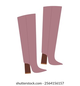 Cartoon footwear. Boots, heels, Chelsea, and winter boots flat vector illustration. Fall Winter trendy footwear