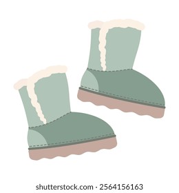 Cartoon footwear. Boots, heels, Chelsea, and winter boots flat vector illustration. Fall Winter trendy footwear