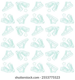 Cartoon footwear doodle pattern background