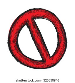 cartoon forbidden sign, vector design element