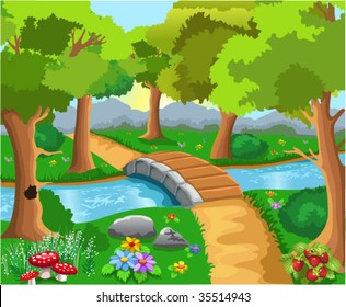 cartoon forest
