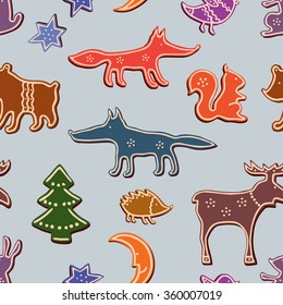 cartoon forest animals