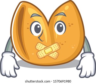 Cartoon fortune cookie isolated in silent character