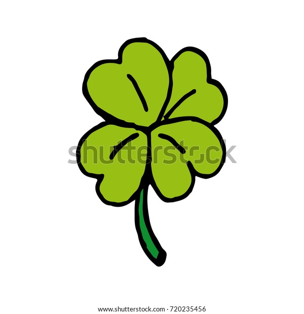 Cartoon Four Leaf Clover Stock Vector Royalty Free 720235456