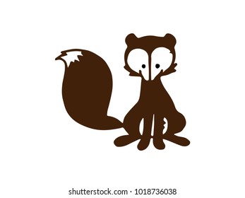 Cartoon fox animal.