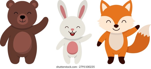Cartoon Fox Bunny 