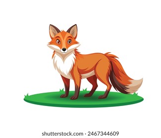 A cartoon fox is a clever and playful character, often depicted with a bushy tail and sharp eyes. It embodies wit and agility, making it a beloved figure in children's stories and animations.