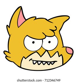 cara de zorro de dibujos animados