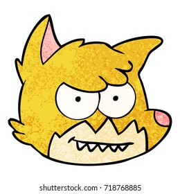 cara de zorro de dibujos animados