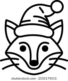 A cartoon fox with a hat and a bow on top of it