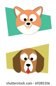 Cartoon fox and hound