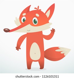 Cartoon fox illustrated. Vector icon 