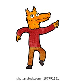 homem de raposa de desenho animado