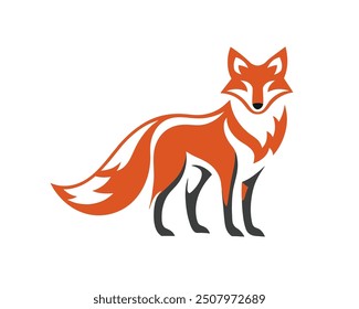Cartoon fox mascot design template