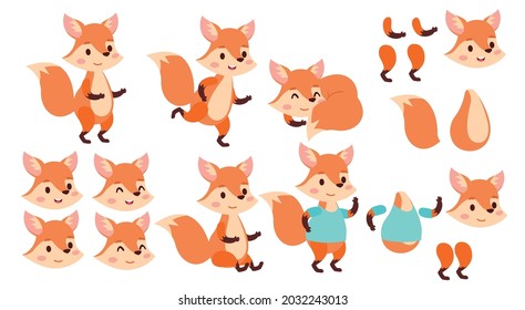 Cartoon fox ready to animate