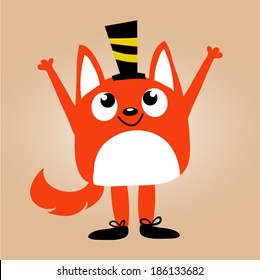 cartoon fox vector 