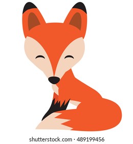 Cartoon fox vector illustration