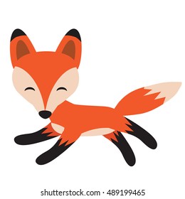 Cartoon fox vector illustration