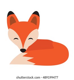 Cartoon fox vector illustration