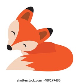 Cartoon fox vector illustration