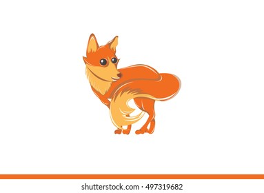 Cartoon Fox Vector Illustration