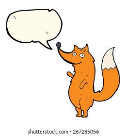 cartoon fox waving