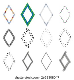 Cartoon frame icon. Decorative vector border. Pastel graphic outline. 