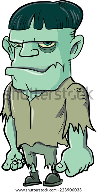 Stock Vektor Cartoon Frankenstein Isolated On White Bez Autorskych Poplatku 223906033