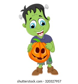 Cartoon Frankenstein kid