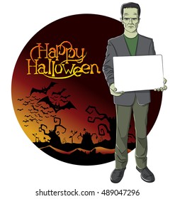 Cartoon Frankenstein vector. 
